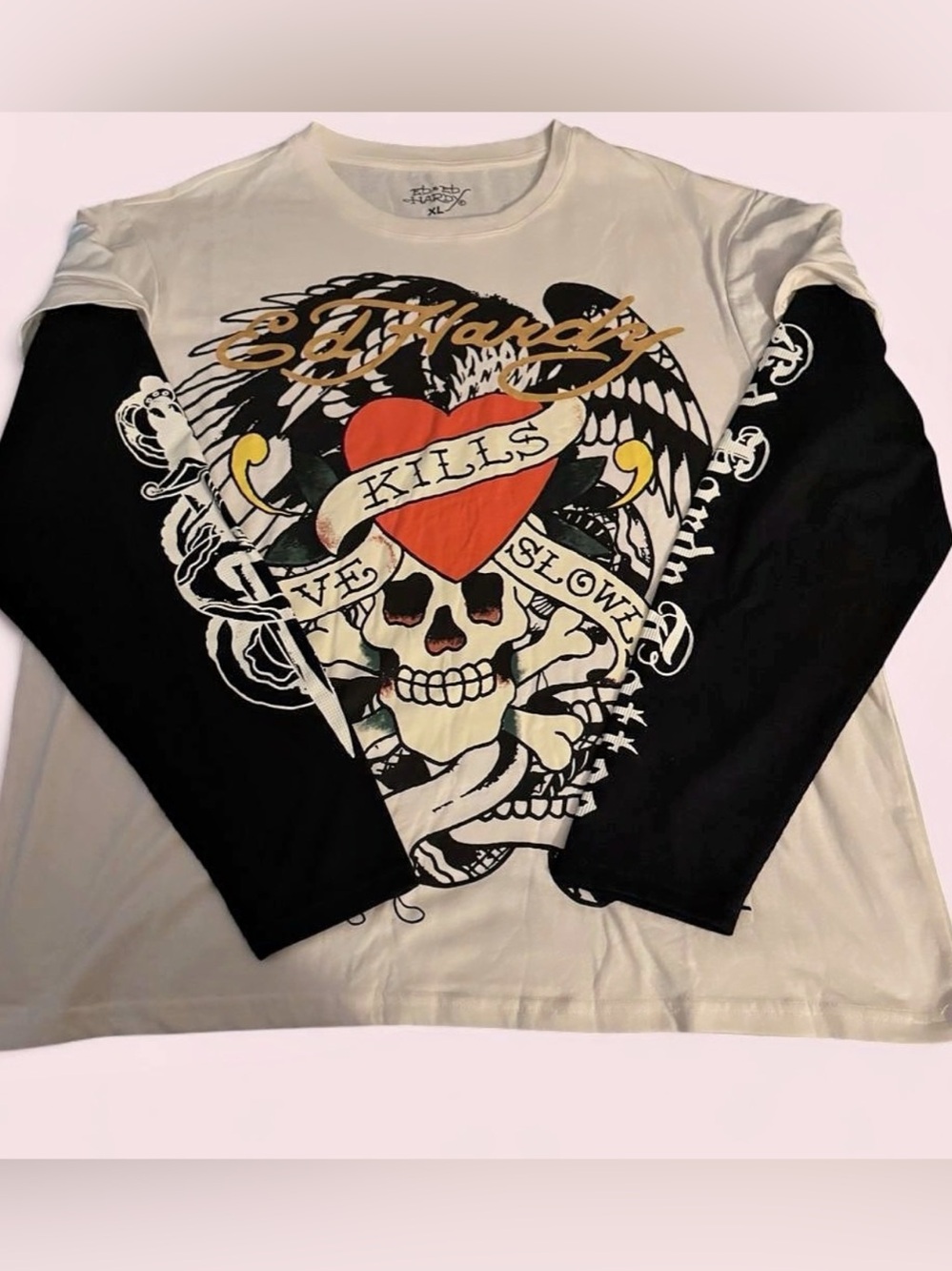 ED HARDY “LOVE KILLS SLOWLY” SKULL SHIRT **NWT